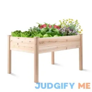 48"x34" Raised Garden Bed Elevated Wood Planter Box for Healthy Plant Growth