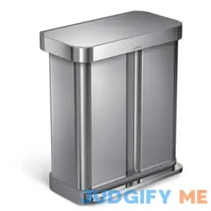 simplehuman Dual Compartment Rectangular Step Trash Can