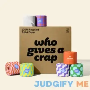 Who Gives A Crap 100% Recycled Toilet Paper Eco Friendly 24 Double Length Premium Rolls