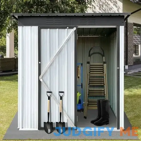 5' x 3' Outdoor Metal Storage Shed Garden Shed for Tools Trash Can 5' x 3' Outdoor Metal Storage Shed Garden Shed for Tools Trash Can