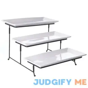 Gibson 3-Tier Plate Serving Set Gracious Dining