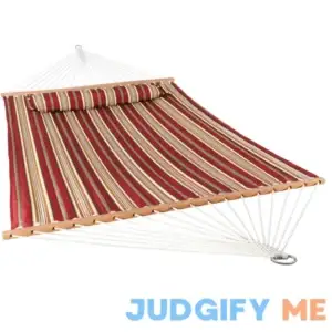 Sunnydaze 2 Person Quilted Fabric Spreader Bar Hammock