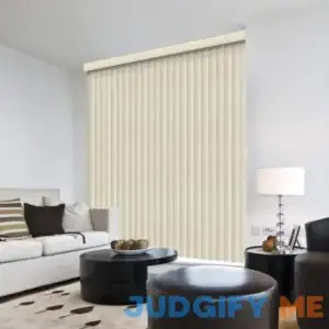 Crown White Cordless Smooth Vertical Louvers