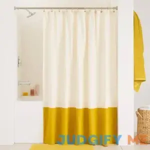West Elm Colorblock Canvas Shower Curtain
