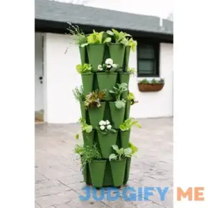 5 Tier GreenStalk Original Vertical Planter - Basic Texture | GreenStalk Garden Evergreen - Basic Texture