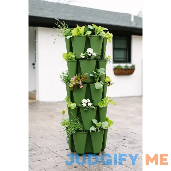 5 Tier GreenStalk Original Vertical Planter - Basic Texture | GreenStalk Garden Evergreen - Basic Texture 5 Tier GreenStalk Original Vertical Planter - Basic Texture | GreenStalk Garden Evergreen - Basic Texture