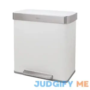 Qualiazero 16 Gallon Trash Can 8 Gallon Dual Compartment Step On Kitchen Trash Can