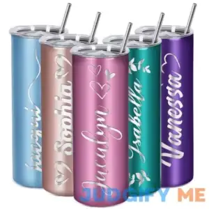 Personalized Tumbler Custom Cups with Names Lids and Straws 20oz Customized Women Tumbler Cup Birthday Valentine's Day Gifts for Her Girlfriend