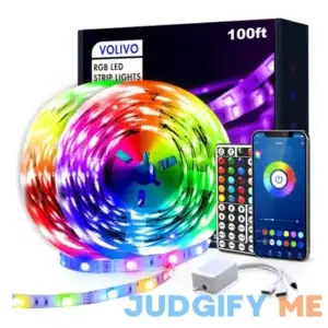 VOLIVO 100ft Color Changing Led Light Strips Kit with 44 Keys Remote