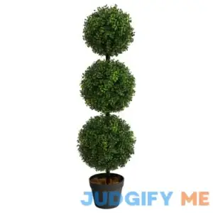 Nearly Natural 3ft. Artificial Triple Ball Boxwood Topiary Tree