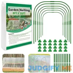 Garden Netting Kit Garden Netting Kit for Raised Beds Garden Hoops with 8x20 ft Ultra Fine
