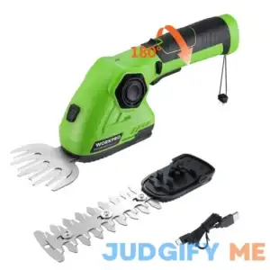 WORKPRO Cordless Grass Shear & Shrubbery Trimmer 2 in 1 Handheld Hedge Trimmer 7.2V Electric Grass Cutter 2.0Ah Rechargeable Lithium-Ion Battery