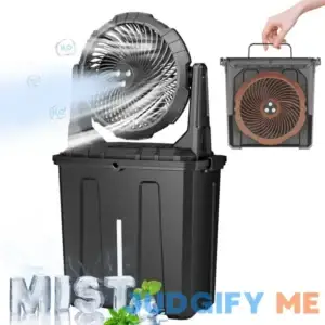 Ausic 9L Bucket Portable Misting Fan for Outdoors Patios 20000mAh Rechargeable Battery Operated Camping Fan