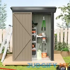 Outdoor 5 ft. W x 3 ft. D Material Storage Shed Furmax Siding Color: Brown