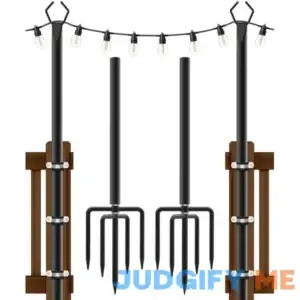 AILBTON 2 Pack Outdoor String Light Poles