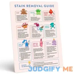 Laundry Cheat Sheet for Stain Removal Laundry Magnets for Washing Clothes in Home