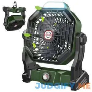 10400mah Rechargeable Battery Operated Fan Portable Camping Fan with Light & Hook