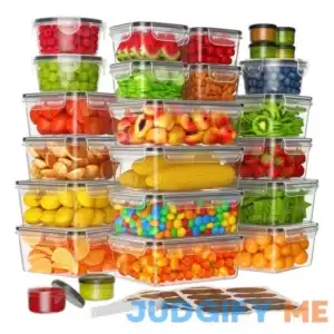 kemethy 50-piece large food storage containers with lids airtight