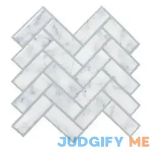 RoomMates Marble Herringbone Peel And Stick Sticktile
