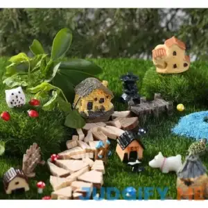 172Pcs Miniature Fairy Garden Accessories Including 100Pcs Fixed Pins modacraft Fairy Garden Kit Fairy House Animal Figurines Mini Landscape