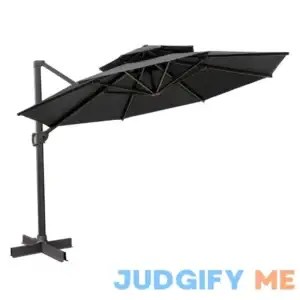 Crestlive Products Double Top Round Patio Cantilever Offset Umbrella
