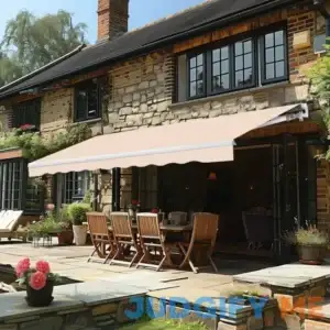 Veikous Retractable Patio Awning Sun Shade Cover