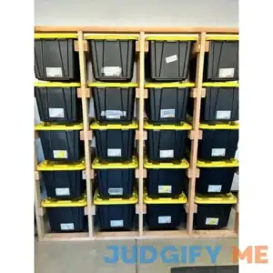 Tote storage: 27 gal and 55 gal plan