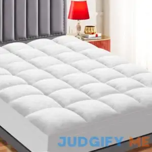 Mattress Topper Extra Thick Mattress Pad Cover Cooling Mattress Topper Pillow Top with Down Alternative Fill with 8-21 Inch Deep Pocket