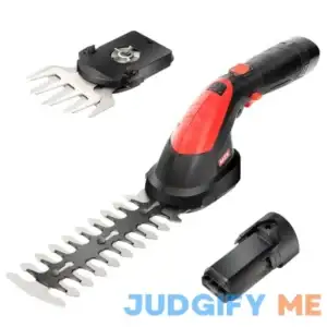 Mzk 7.2V Cordless Grass Shear & Hedge Trimmer 2-in-1 Electric Shrub Trimmer/Handheld Hedge Cutter/Grass Trimmer/Hedge Clipper with Removable