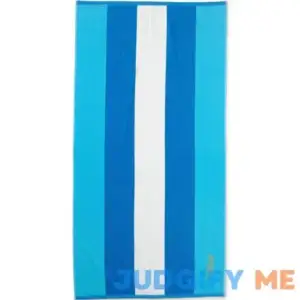 Lands' End Rugby Stripe Reversible Beach Towel