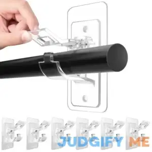 6-Pack No Drill Needed Curtain Rod Holders Brackets
