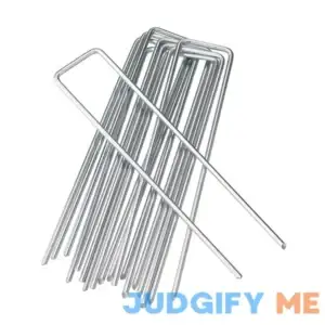 6 Inches Heavy Duty Galvanized Steel Garden Stakes Staples Securing Pegs for Securing Weed Fabric Landscape Fabric Netting Ground Sheets and Fleece