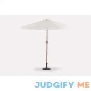 Living Accents 9 ft. Tiltable White Patio Umbrella UM90WGFYQ-01F