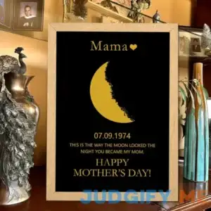 Personalized Moon Phase Wood Sign For Mother's Day Gift New Mom Gift