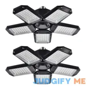 Mefflypee 2 Pack LED Garage Lights 120W Deformable LED Garage Ceiling Lights with 5 Adjustable Panels