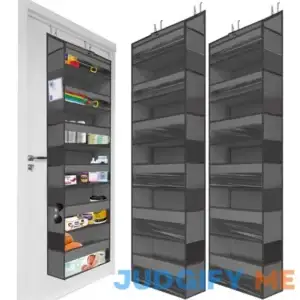 HOMELUX THEORY Heavy Duty Over the Door Organizer 55x14x6.7 6 Large Front & 12 Side Pockets