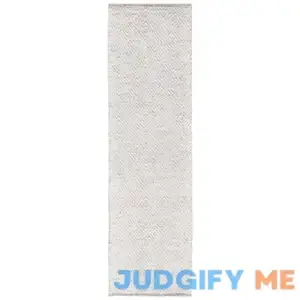 Zahid Geometric Handmade Tufted Ivory/Light Gray Area Rug George Oliver Rug