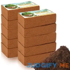 Legigo Pack of 10 Organic Coco Coir Bricks- 100% Natural Compressed Coco Peat Brick Coconut Fiber Substrate with Low EC&pH Balance