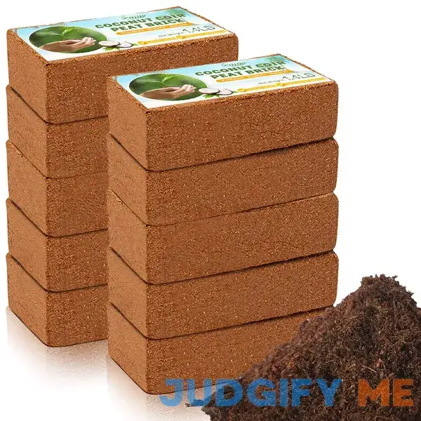Legigo Pack of 10 Organic Coco Coir Bricks- 100% Natural Compressed Coco Peat Brick Coconut Fiber Substrate with Low EC&pH Balance Legigo Pack of 10 Organic Coco Coir Bricks- 100% Natural Compressed Coco Peat Brick Coconut Fiber Substrate with Low EC&pH Balance