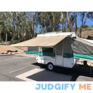 6ft Awning Beige Pop Up Tent Trailer Camping Trailer RV Awning EZ Lite Campers