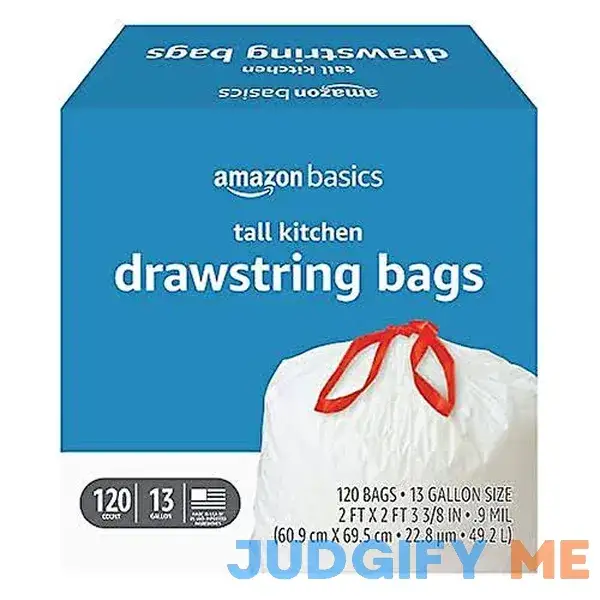 Amazon Basics Flextra Tall Kitchen Drawstring Trash Bags Amazon Basics Flextra Tall Kitchen Drawstring Trash Bags