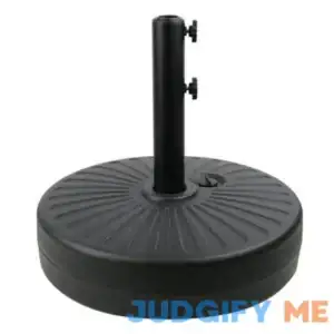 50lbs Patio Round Umbrella Base with Umbrella Holder Heavy Duty Water & Sand Filled for Outdoor