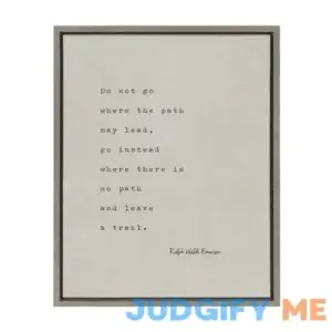 Kate and Laurel Sylvie Emerson Quote Framed Canvas Wall Art