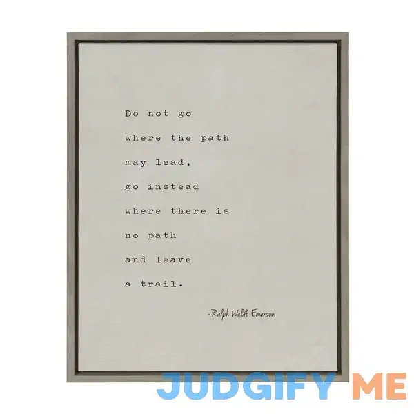 Kate and Laurel Sylvie Emerson Quote Framed Canvas Wall Art Kate and Laurel Sylvie Emerson Quote Framed Canvas Wall Art