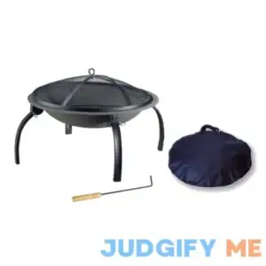 Living Accents 29.5 in. W Steel Round Wood Fire Pit