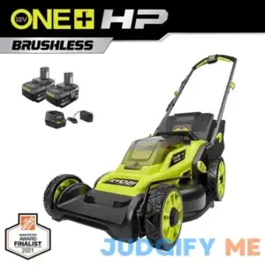 RYOBI ONE+ HP 18V Brushless 16 in. Cordless Battery Walk Behind Push Lawn Mower with 4.0 Ah Batteries and Charger