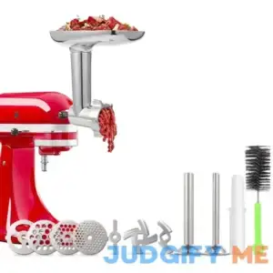 Kitchood Meat Grinder Attachment for KitchenAid Stand Mixers Accessories Included 2 Sausage Stuffer Tubes