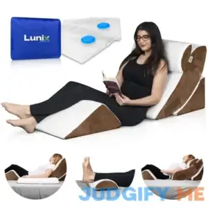 Lunix LX5 4pcs Orthopedic Bed Wedge Pillow Set Post Surgery Memory Foam for Back Neck and Leg Pain Relief Sitting Pillow Comfortable and