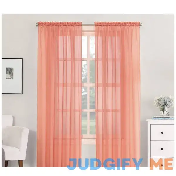 Jasmine Linen Sheer 1pc Panel Elegant Voile Window Curtains 84" for Bedroom/kitchen Jasmine Linen Sheer 1pc Panel Elegant Voile Window Curtains 84" for Bedroom/kitchen