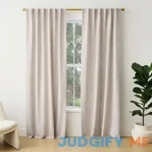West Elm Crossweave Blackout Curtain Panel